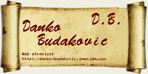 Danko Budaković vizit kartica